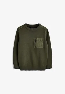 Next UTILITY CREW STANDARD - Strickpullover - Khaki Green -Oberbekleidung Verkäufe 000e83d250b5470c9a39f0a2de64dcac 1