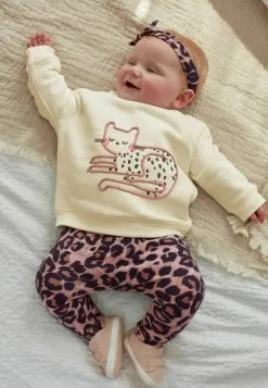 Next 4 PIECE SET - Sweatshirt - Brown/ Off White