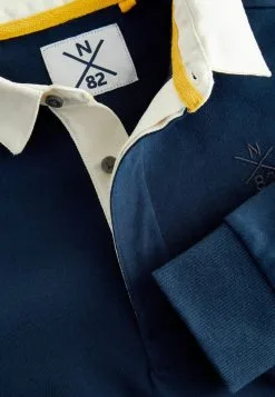 Next LONG SLEEVE - Poloshirt - Blue -Oberbekleidung Verkäufe 021e3737f2d54569aa737f361713ff91