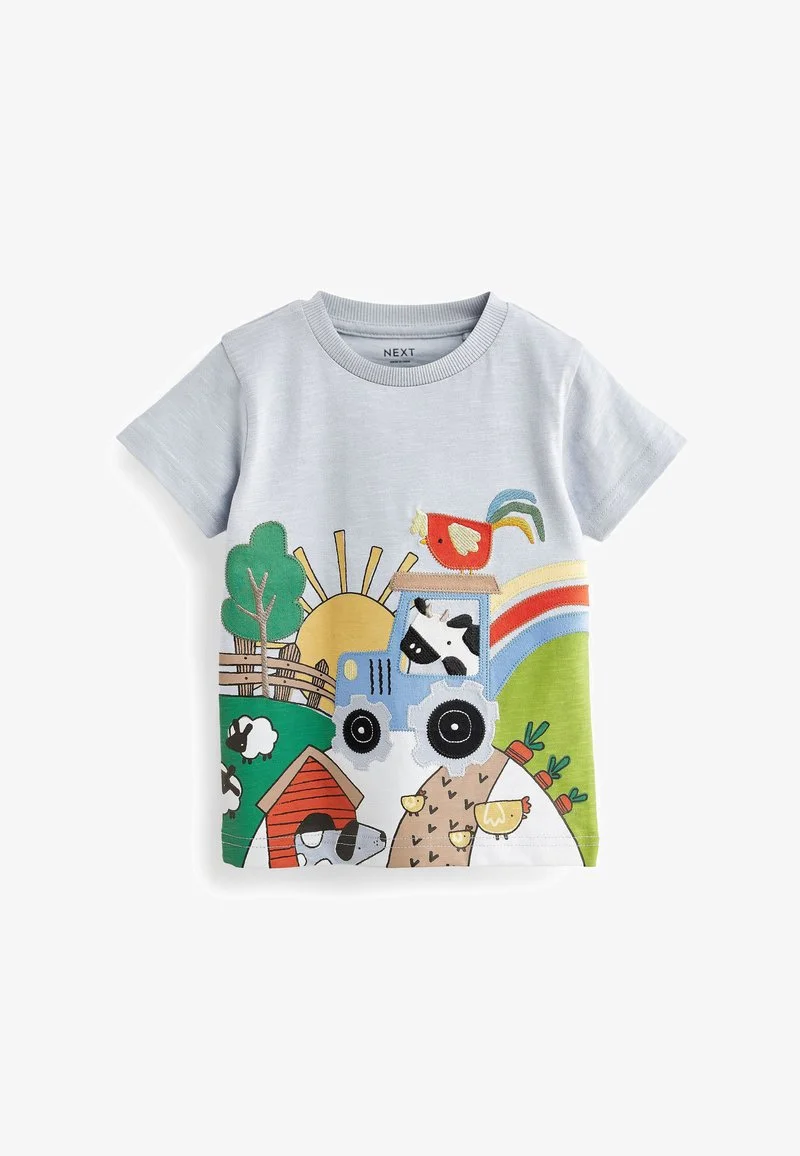Next SHORT SLEEVE APPLIQUE STANDARD - T-Shirt Print - Blue Farm 5 Next SHORT SLEEVE APPLIQUE STANDARD - T-Shirt Print - Blue Farm – Bild 3
