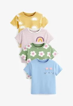 Next SHORT SLEEVE 4 PACK - T-Shirt Print - Multi -Oberbekleidung Verkäufe 030f6bb397624a10a47bafc18b29a06f 1