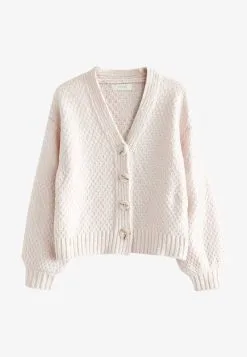 Next CHENILLE - Strickjacke - Cream -Oberbekleidung Verkäufe 03ef5e49d4e64bc6a320d5cd3531128a