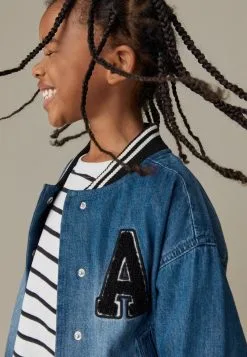 Next VARSITY - Jeansjacke - Mid Blue -Oberbekleidung Verkäufe 079ec42823d54395ab58b249a7f92dc2