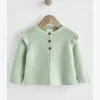 Next FRILL SHOULDER STANDARD - Strickjacke - Green -Oberbekleidung Verkäufe 0fbc282c4ad0482a9e694a053cb0e017