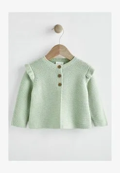 Next FRILL SHOULDER STANDARD - Strickjacke - Green