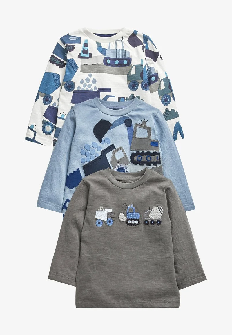 Next 3 PACK APPLIQUÉ TRANSPORT - Langarmshirt - Blue Grey Arctic Animals 7 Next 3 PACK APPLIQUÉ TRANSPORT - Langarmshirt - Blue Grey Arctic Animals – Bild 5