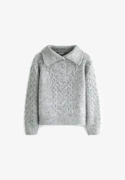 Next CABLE COLLAR WITH GEM BUTTONS STANDARD - Strickpullover - Grey -Oberbekleidung Verkäufe 153d5aa03fb540c59ab83794f62a37a5