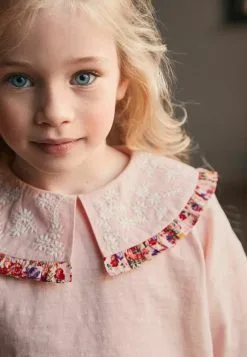 Next FLORAL EMBROIDERED COLLAR STANDARD - Bluse - Pink