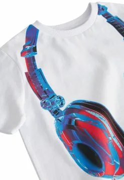 Next SHORT SLEEVE GRAPHIC STANDARD - T-Shirt Print - White Headphones -Oberbekleidung Verkäufe 1765edf9a11e41c3a9ae798fd7550cc1