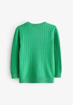 Next CABLE KNIT CREW STANDARD - Strickpullover - Green -Oberbekleidung Verkäufe 1f9795aa5cae43a7bf5d28634dc5e691