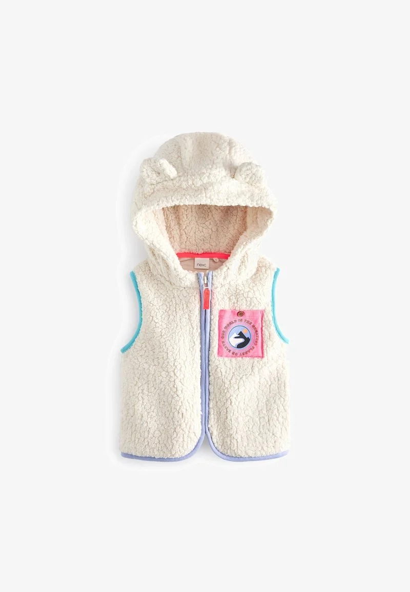 Next BORG HOODED GILET STANDARD - Weste - Cream 5 Next BORG HOODED GILET STANDARD - Weste - Cream – Bild 3