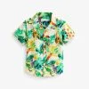 Next PRINTED SHORT SLEEVE STANDARD - Hemd - White Green Jungle -Oberbekleidung Verkäufe 2b1894f03a4b439f8b1a9baeb747ff58