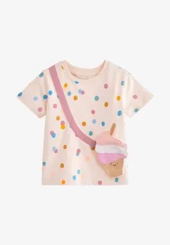 Next SHORT SLEEVE STANDARD - T-Shirt Print - Cream Spot Ice Cream