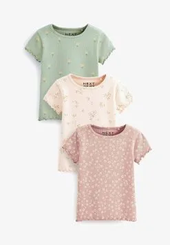 Next 3 PACK STANDARD - T-Shirt Print - Pink Green -Oberbekleidung Verkäufe 3451ef66809c490eb7ac96dcb239c305 1