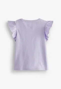 Next 4 PACK FRILL SLEEVE STANDARD - T-Shirt Basic - Purple White Green -Oberbekleidung Verkäufe 3a53792a0dca495d936cc3ac9debb0b7