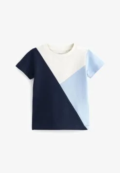 Next SHORT SLEEVE COLOURBLOCK - T-Shirt Print - Blue -Oberbekleidung Verkäufe 4268c0465e0f4734965f6b00e4dbde16