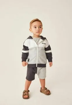 Next SET STANDARD - Sweatjacke - Black White Grey