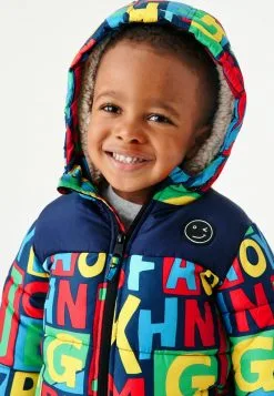 Next ALPHABET ALL OVER PRINT PUFFER STANDARD - Winterjacke - Multi -Oberbekleidung Verkäufe 4533cb53a17548ed88bab1bc9e18f32f