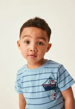 Next SHORT SLEEVE SET STANDARD - Shorts - Blue Stripe Boat -Oberbekleidung Verkäufe 4672b1d532324607af80856d4829a7f5