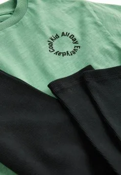 Next SHORT SLEEVES SET STANDARD - Leggings - Hosen - Green Black Oversized -Oberbekleidung Verkäufe 475c116ded2949399eff71cb8a465419