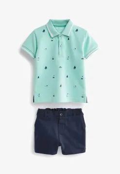 Next EMBROIDERY AND SET - Shorts - Mint Blue Boat -Oberbekleidung Verkäufe 489649e51ef04a63a428a036d25e5f07