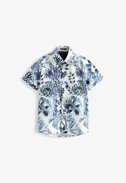 Next SHORT SLEEVE PRINTED SIGNATURE - Hemd - Blue -Oberbekleidung Verkäufe 4d0a6bc1792b4ffa9fe686f3e2493b2d 1