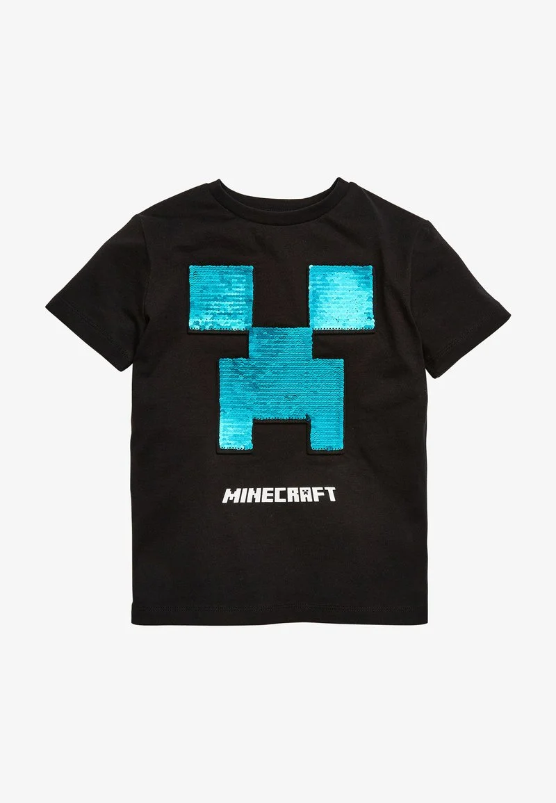 Next MINECRAFT SEQUIN T-SHIRT - T-Shirt Print - Black 3 Next MINECRAFT SEQUIN T-SHIRT - T-Shirt Print - Black