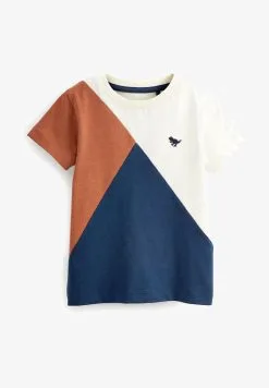 Next SHORT SLEEVE COLOURBLOCK - T-Shirt Print - Rust Brown/navy -Oberbekleidung Verkäufe 4e8216c2d7c74df6ae9a25004e7fa6ae 1