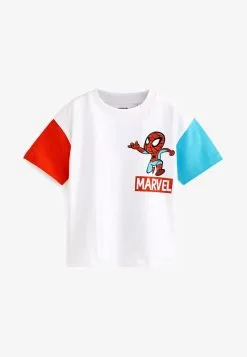 Next COLOURBLOCK SHORT SLEEVE LICENSE STANDARD - T-Shirt Print - Marvel White Red Back Print