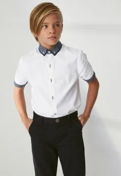 Next SHORT SLEEVE WITH GEO PRINT COLLAR STANDARD - Hemd - White -Oberbekleidung Verkäufe 512e0781a49c4b36870ea93188bb6917