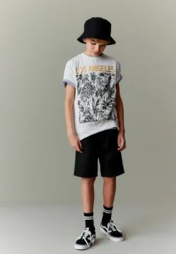 Next GRAPHIC SHORT SLEEVE - T-Shirt Print - White Los Angeles Palm Trees