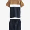 Next BLOCK SET - Shorts - Navy Blue Tan Brown -Oberbekleidung Verkäufe 51c95696168b4205a2270ac5543cd7c6