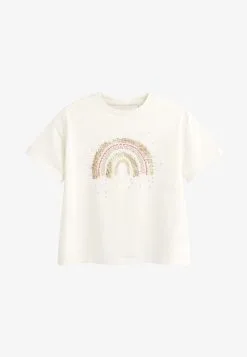 Next SEQUIN RAINBOW - T-Shirt Print - Ecru White -Oberbekleidung Verkäufe 52a2737e3b2240ad840558c32e7efcec 1