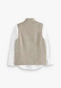 Next SET STANDARD - Weste - Neutral Brown Grandad Collar -Oberbekleidung Verkäufe 599c9b0c7b7a41e9b4e556ee3838932e