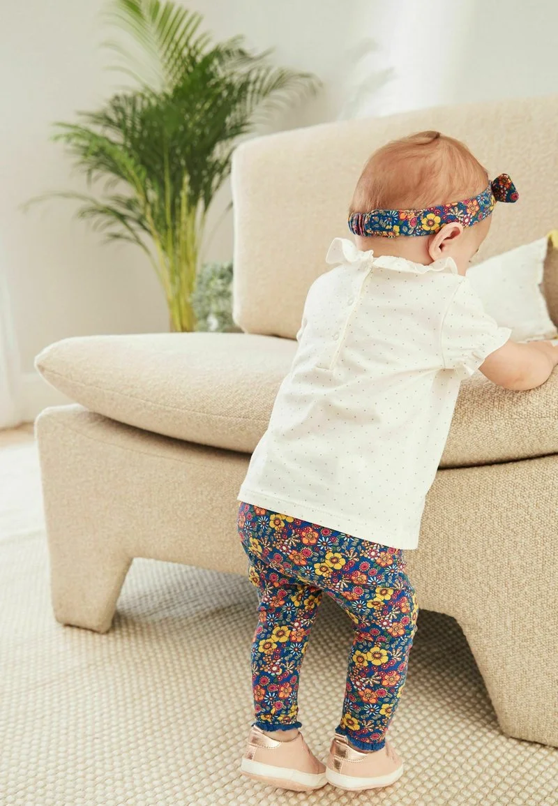 Next SET (0MTHS-3YRS) - Leggings - Hosen - White And Blue Floral Character 4 Next SET (0MTHS-3YRS) - Leggings - Hosen - White And Blue Floral Character – Bild 2