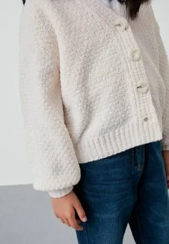 Next CHENILLE - Strickjacke - Cream -Oberbekleidung Verkäufe 5f2fe07def8f4e48b6f2f2b406c0a3f0