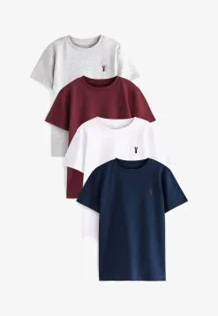 Next 4-PACK STAG EMBROIDERED SHORT SLEEVE - T-Shirt Basic - Green -Oberbekleidung Verkäufe 6268d6d515ab4027acac61fd9e7e4929 1