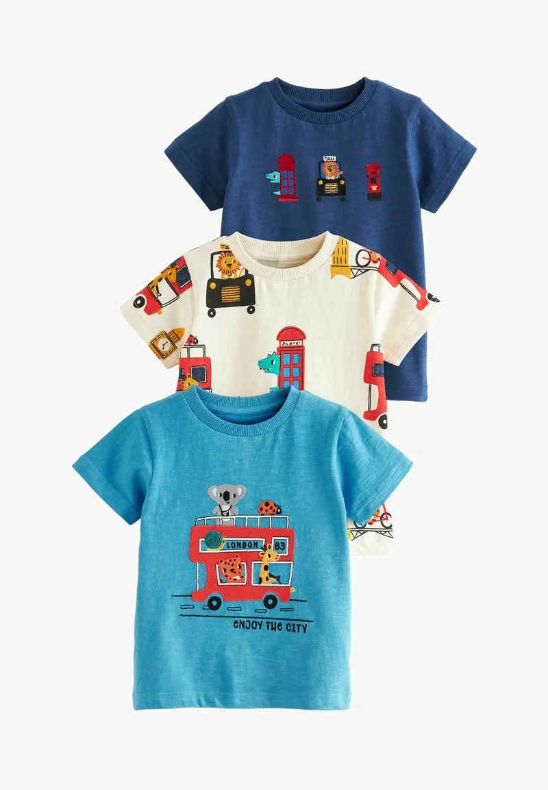 Next SHORT SLEEVE CHARACTER 3 PACK - T-Shirt Print - Blue Green Diggers 8 Next SHORT SLEEVE CHARACTER 3 PACK - T-Shirt Print - Blue Green Diggers – Bild 6