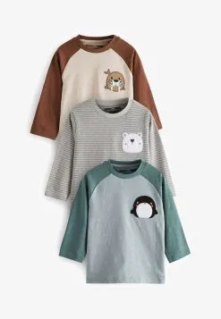 Next 3 PACK APPLIQUÉ TRANSPORT - Langarmshirt - Blue Grey Arctic Animals 11 Next 3 PACK APPLIQUÉ TRANSPORT - Langarmshirt - Blue Grey Arctic Animals -Oberbekleidung Verkäufe 68d3293c4df34746971d4d0467c6b84b 1