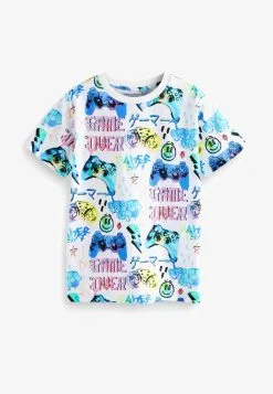 Next ALL OVER SHORT SLEEVE - T-Shirt Print - White