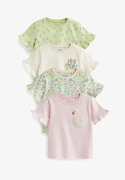 Next SHORT SLEEVE 4 PACK - T-Shirt Print - Pink Green