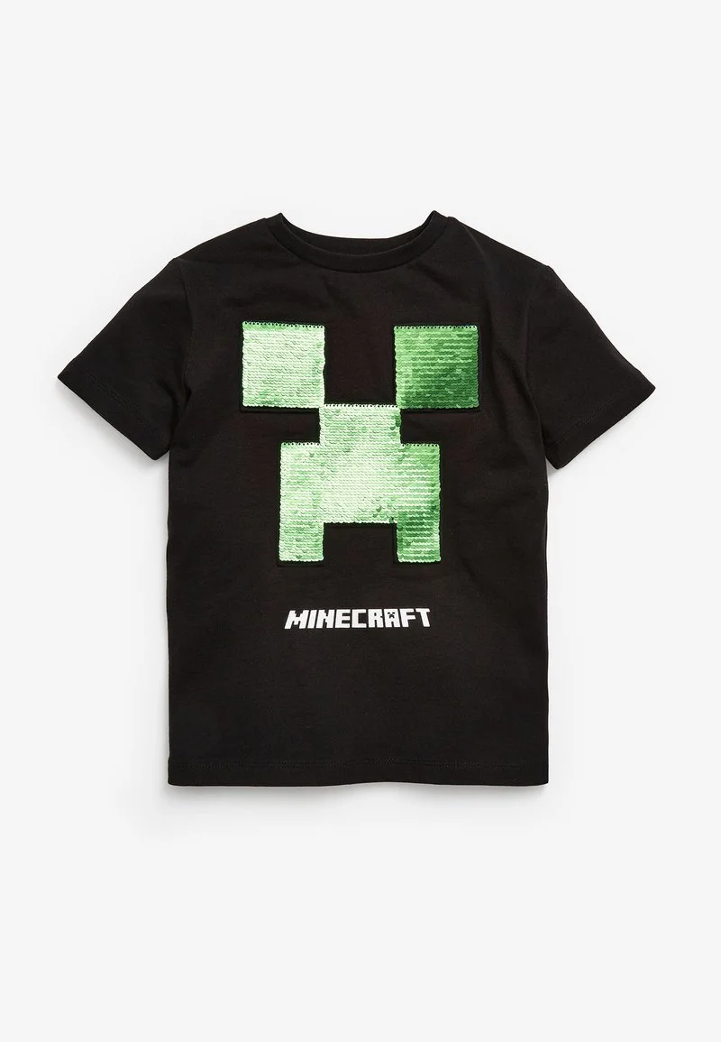 Next MINECRAFT SEQUIN T-SHIRT - T-Shirt Print - Black 5 Next MINECRAFT SEQUIN T-SHIRT - T-Shirt Print - Black – Bild 3