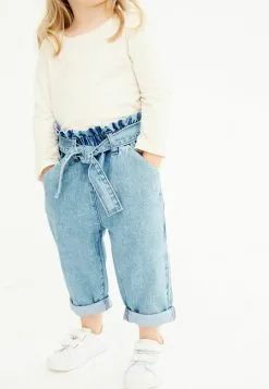 Next PULL ON TIE BELT - Jeans Relaxed Fit - Blue Denim