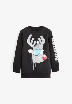 Next CHRISTMAS SLOGAN - Sweatshirt - Black -Oberbekleidung Verkäufe 7d614e938d74438890b78a3f7da08665 1