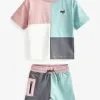 Next BLOCK AND SET - Shorts - Blue Pink Oversized -Oberbekleidung Verkäufe 859c42753611468f831721e03fb3276d