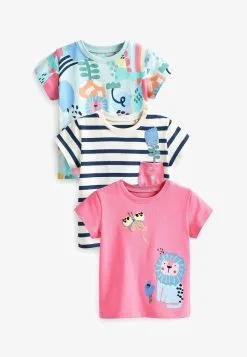 Next SHORT SLEEVE 3 PACK - T-Shirt Print - Pink