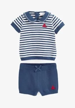 Next 2PC AND COLLAR SET STANDARD - Shorts - Navy White -Oberbekleidung Verkäufe 8b011e730a6946e9b0294b540256e6c3