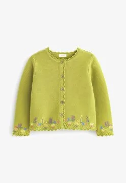 Next FLORAL EMBROIDERED STANDARD - Strickjacke - Green -Oberbekleidung Verkäufe 8bff8374160d4279a5539c006fefb4a8