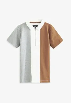 Next SHORT SLEEVE ZIP NECK - Poloshirt - White Blue Vertical Stripe -Oberbekleidung Verkäufe 968fcdd814134b53800abb4a21c6c9d0