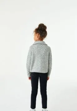 Next CABLE COLLAR WITH GEM BUTTONS STANDARD - Strickpullover - Grey -Oberbekleidung Verkäufe 977ba6a354c74477b98aaa5590a54c7a